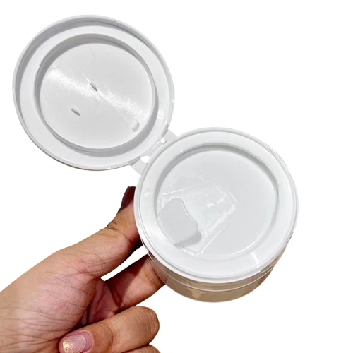 plastic cream bottle detail
